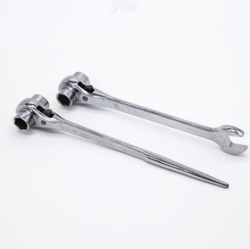 Nickel Double Head Scaffold Ratchet Wrench