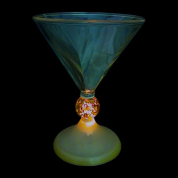 Flashing Martini Glass, LED Glass Cup, Light up Glass, LED Cup, Flashing Mug