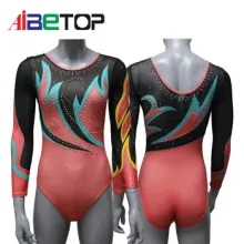 Sublimation long sleeve gymnastic leotards performance