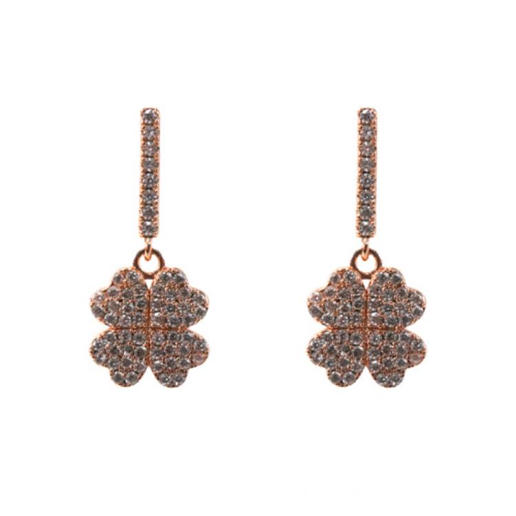 Roségoldene Blumenohrringe Rose Gold Flower Earrings