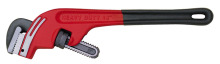 Offset type pipe wrench with dipped handle