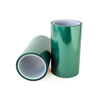 Silicone Pressure Sensitive Adhesive Green PET High Temperature Masking Industrial green polyester tape