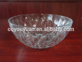 tazón de fuente de cristal promocional del dinerware barato en relieve tazones de fuente de cristal antiguos redondos de la fruta