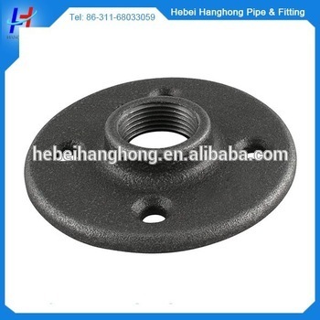 Color black pipe floor flange