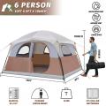 6 Person Cabin Tent with 5 Mesh Windows