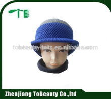 knitted hat with visor