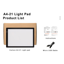 Factory wholesale ultra thin A4 LED light pad