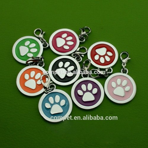 Wholesale pet paw supplies dog tag pet footprints pendant