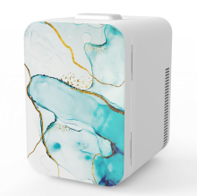 Customized Color 10L Cosmetic Fridge with Marble Door and 2 Shelves