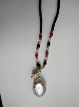 Statement Necklace, Fashion Resin Bead Jewelry Statement Necklace , Glass Statement Necklace Opal PT2287