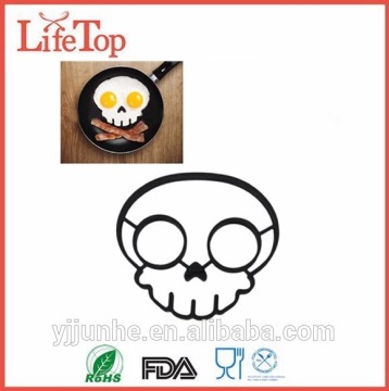 hot selling skull shape silicone fried egg ring /egg mold