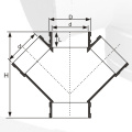 Bs5255/4514 Drainage Upvc Y-cross Grey Color