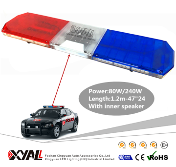 47" 72 LED Dual Color Police Traffic Emergency Car Top Roof Warn Flash Roof Strobe LightBar