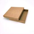 Caja de regalo de favores premium de papel marrón kraft cuadrado