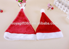 Over-soft Pile Fabric Christmas Hat Caps Santa Claus Father Xmas Cotton Cap Christmas Decoration
