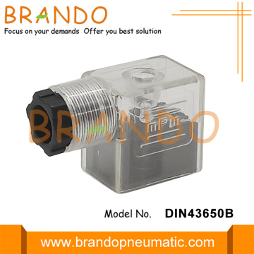 DIN43650B 2P+E MPM Şeffaf Solenoid Konektörü EN 175301-803