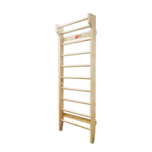 Natural Color of Wooden Fitness Swedish Ladder.