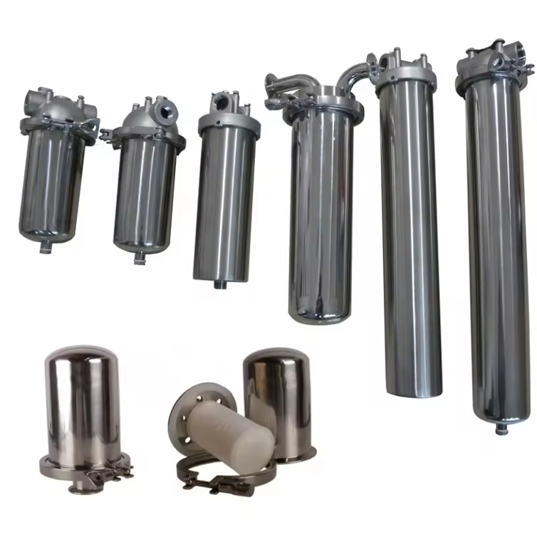 10 inç ağır hizmet tipi tek kartuş filtre gövdesi, su arıtma için 304 paslanmaz çelik yapı 10 inch Heavy Duty Single Cartridge Filter Housing 304 Stainless Steel Construction for Water Treatment