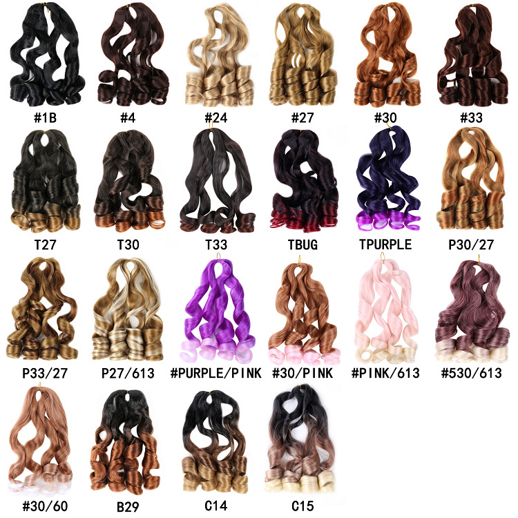 Pre stretched Wavy Crochet Hair Braids Loose Wave Synthetic Hair Crochet Braids Big Wave Prestretched