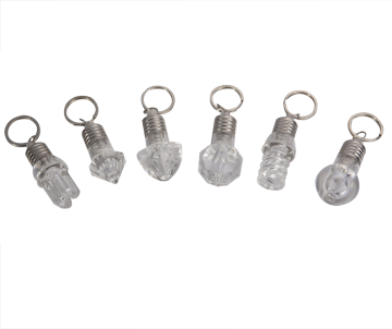 LED Bulb Shape Keychain Light