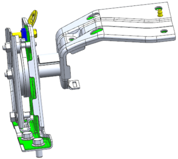 Rear backrest left mounting bracket for XE08