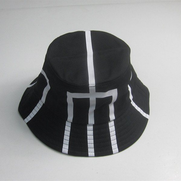 Best Selling Black Bucket Hat With White Print