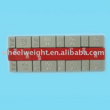 Environment-friendly 3M adhesive tape zinc stick-on weight