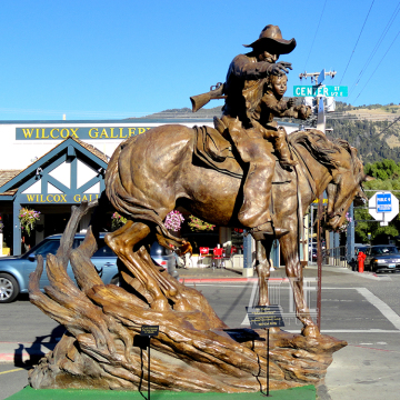 Factory Supply Metal Craft Bronze Ridding Horse Man Statue