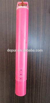 Red round plastic tube packing