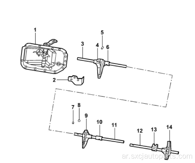 أجزاء علبة التروس لـ JMC N725 Block OEM N-1702233-01A Shift Fork 1st &amp; 2nd