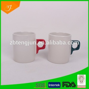 Engraved Logo Ceramic Cafe Mug, High Quality Mug With Handle