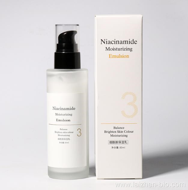 Niacinamide moisturizing lotion brightens skin tone