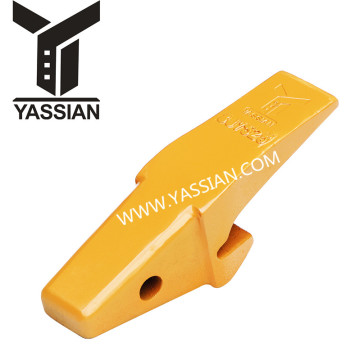 yellow excavator bucket teeth and adapters