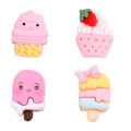 Nouvelle arrivée résine 3D cornets de crème glacée Cabochons doux dessin animé Popsicle Flatbacks pour Scrapbooking bricolage Hairbows Slime charmes amusant