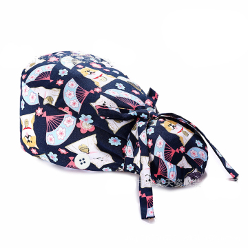 Adjustable Surgical Scrub Caps with Buttons for Long Hair - Women & Men