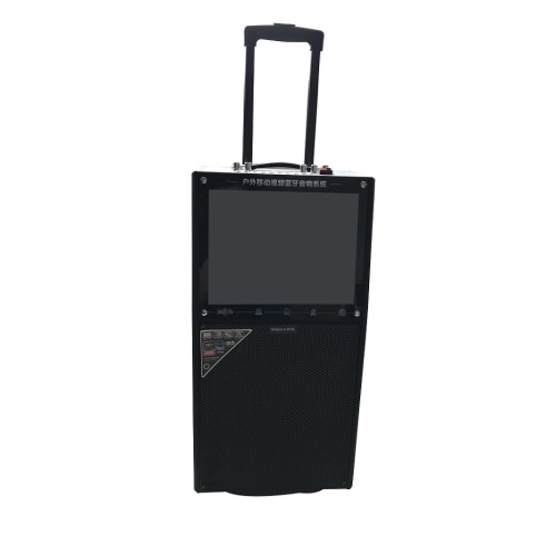 Professional Wooden Trolley Speaker with LCD Screen