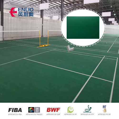 Alfombrilla para cancha de bádminton aprobada por BWF Pisos deportivos para interiores