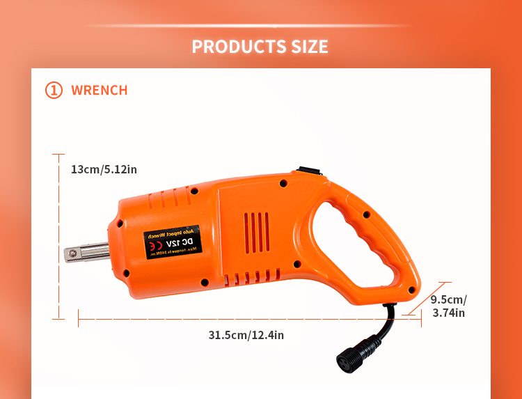 High Profit E-HEELP ZSB01 480N.m 1/2 '' Chave de impacto elétrico potente de torgue alto com 4 tamanhos de luva para todos os carros