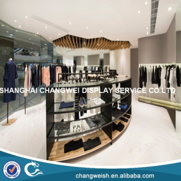 tabletop wooden clothes display stand