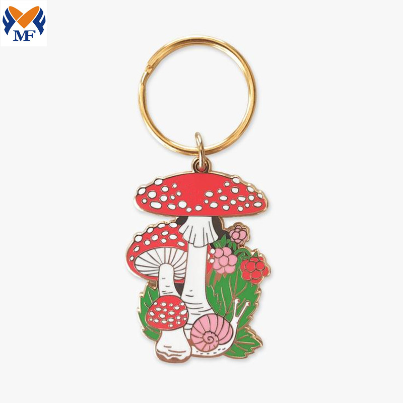 Mushrooms Enamel Keychain Jpg