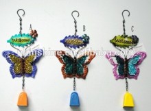 Butterfly wrought iron metal garden hanger , China factory wholesale cast iron garden hanger