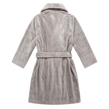 Wholesale Soft Plush Men's Winter Bathrobe Jacquard Fluffy Fleece