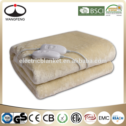 Fleece Electric Blanket for Europe market with CE , GS