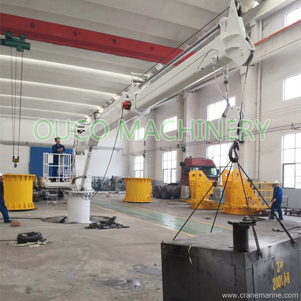 2T10M Hydraulic Telescopic Marine Crane