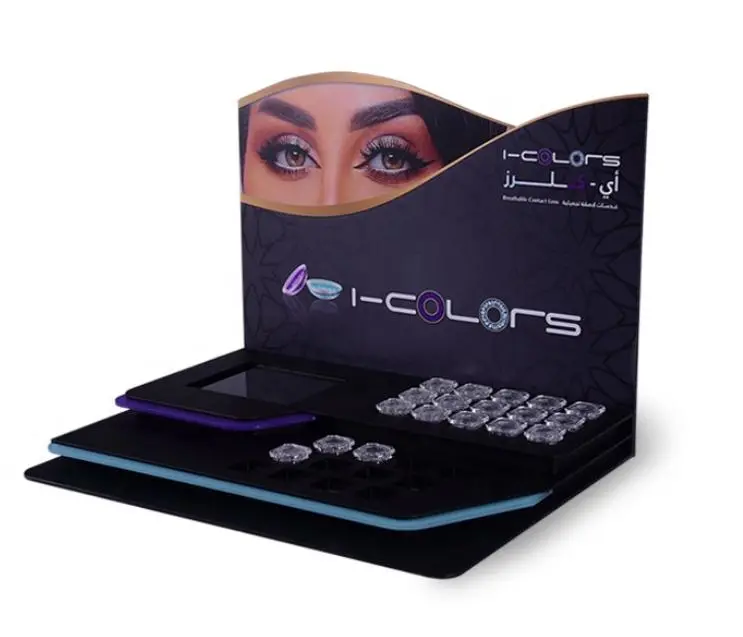 Acrylic Cosmetic Contact Lens Packing Box Contact Lenses Display Stand