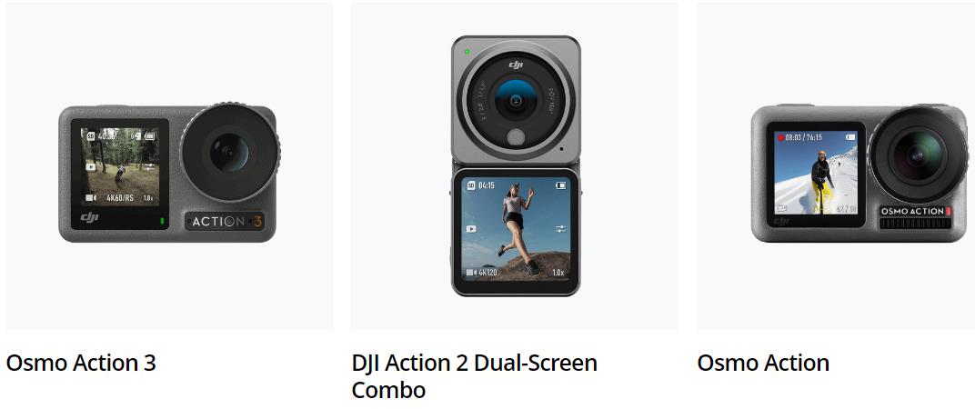 16m waterproof DJI Osmo Action 3 Standard Combo action camera with Quick-Release Vertical Mount