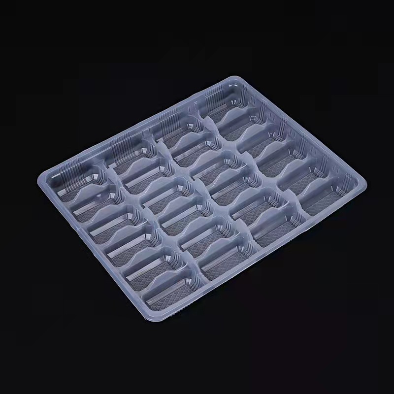 Blister en plastique jetable PP Dumplings gelés Plateau de nourriture