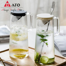 ATO 1,35L kaltes Glas Wasserkocher mit Filter Teekannenflaschen Glas Wasserkoch