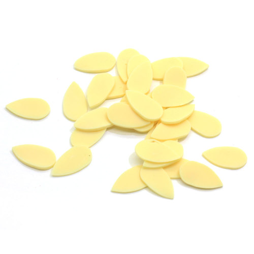 Wholesale Polymer Slice Yellow Almond Shape Slime Slice Polymer Caly For Nail Art Decor Supplies Polymer Caly For Craft Making