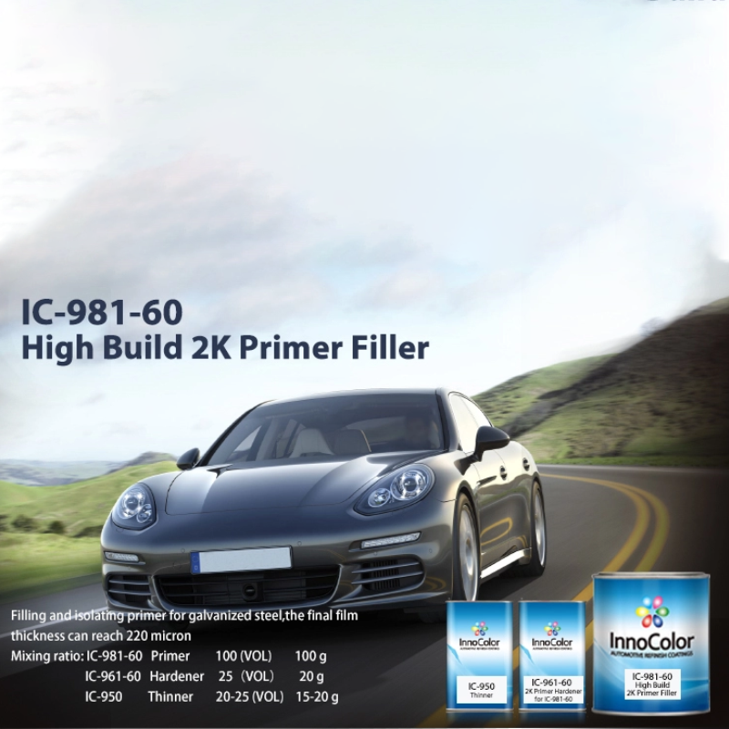 High Build 2-Pack Primer Filler لإعادة طلاء السيارة